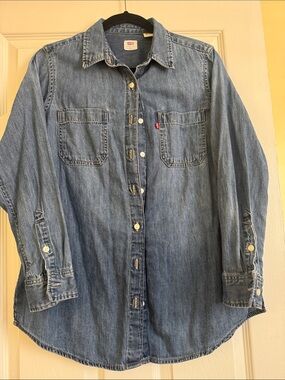 Levi's Light Blue Denim Button-Up Shirt